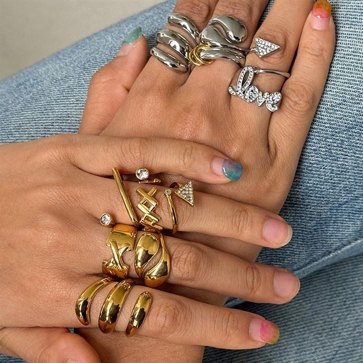 CZ Triangle Wrap Ring high quality