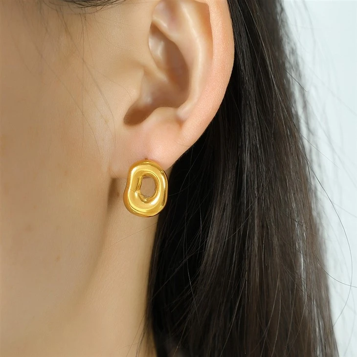Molten Circle Earring