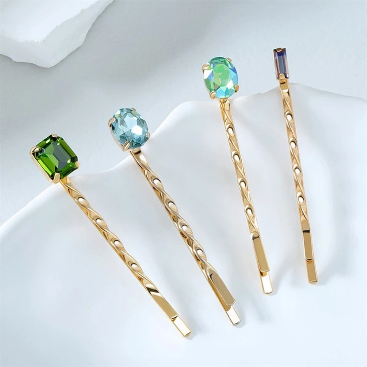 Oval Zircon Stone Hairpin