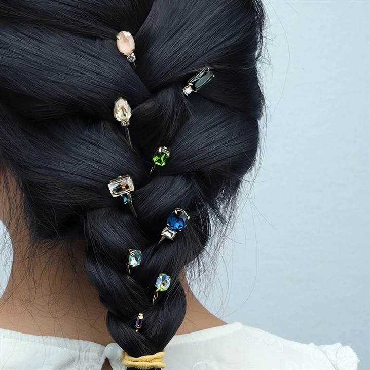 Oval Zircon Stone Hairpin