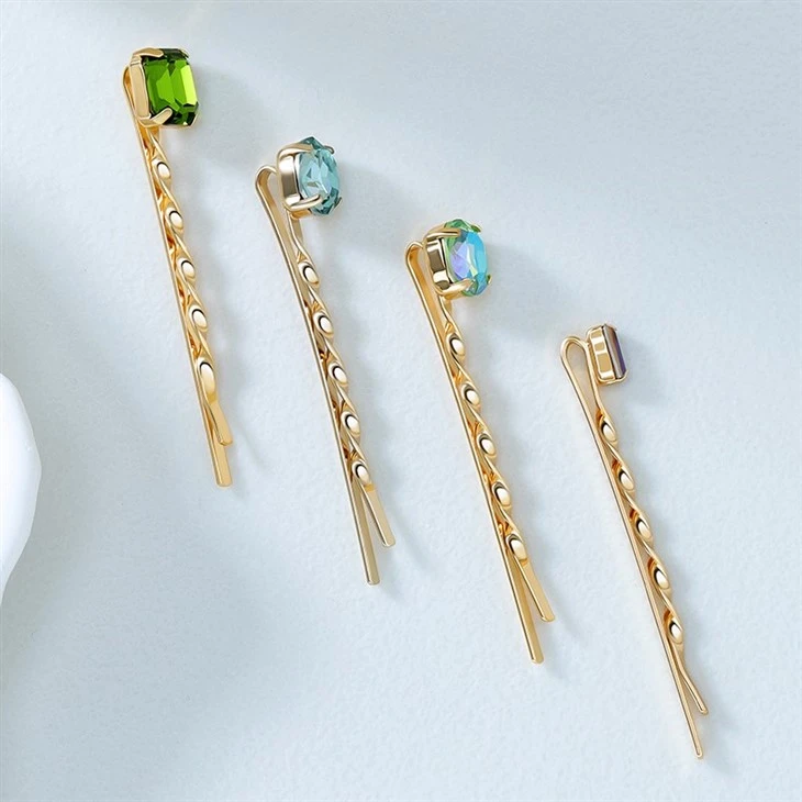 Oval Zircon Stone Hairpin