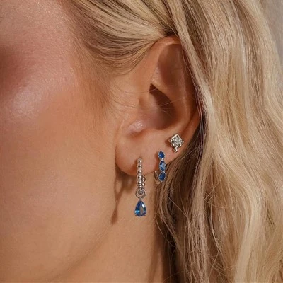 ست گوشواره حلقه ای CZ