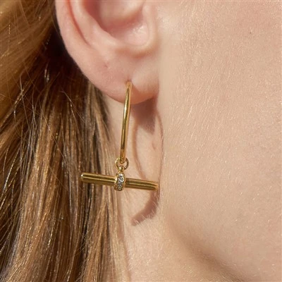 گوشواره Ti Bar CZ