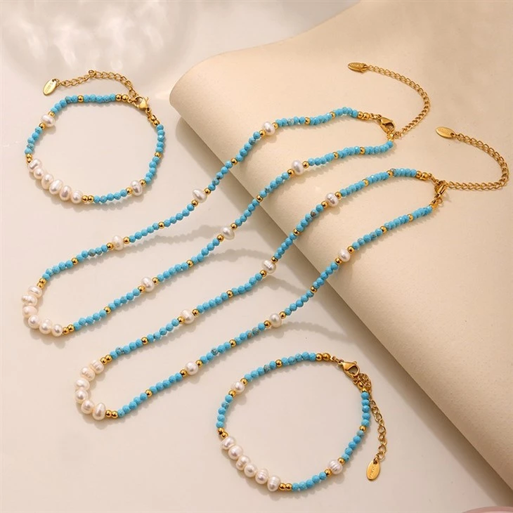 Turquoise Freshwater Pearl Necklace suppliers